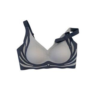 Sports bra XXXL grey/ taupe light pads
